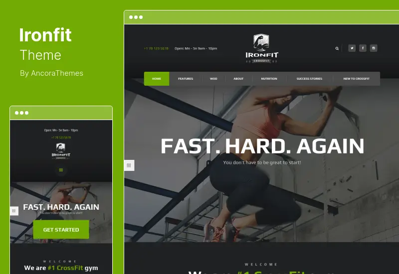 Ironfit Theme - Fitness, Gym Crossfit WordPress Theme