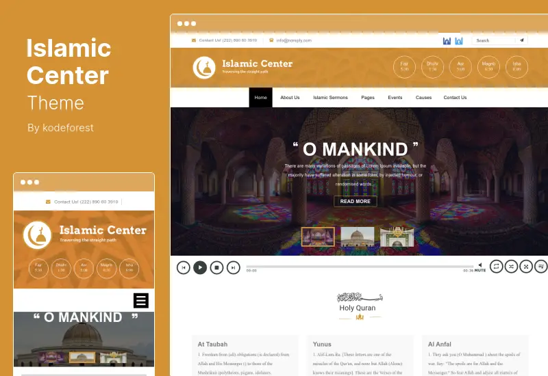 Islamic Center Theme - WordPress Religious Theme