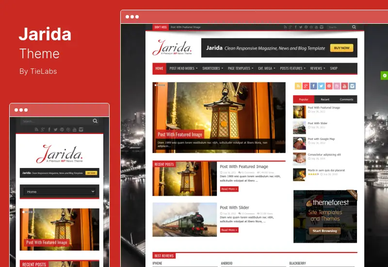Jarida Theme - Responsive News, Magazine and Blog WordPress Theme