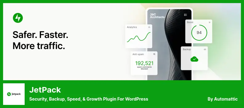 JetPack Plugin - Security, Backup, Speed, & Growth Plugin For WordPress