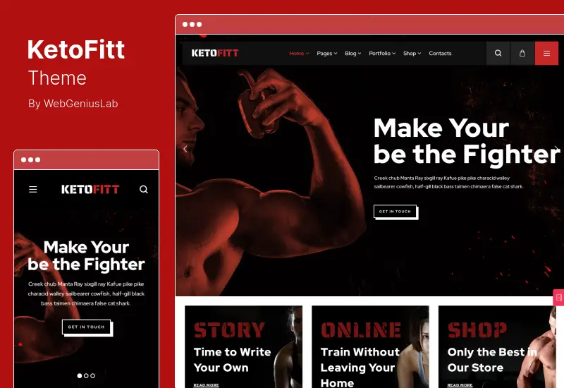 KetoFitt Theme - Fitness  GYM WordPress Theme