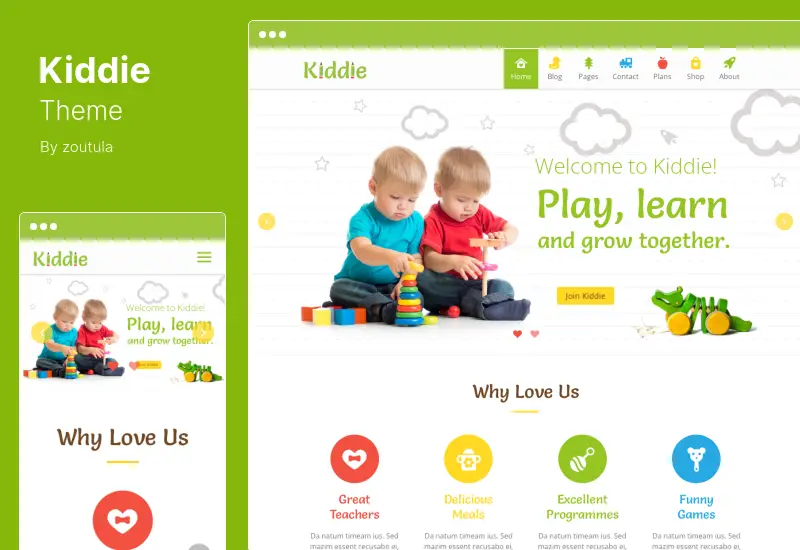 Kiddie Theme - Kindergarten WordPress Theme