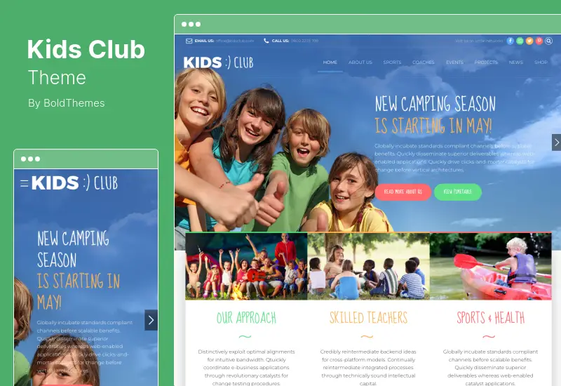 Kids Club Theme - Kindergarten, School & Camp WordPress Theme
