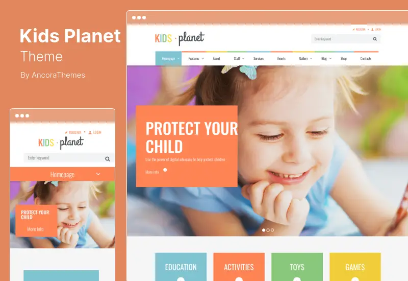 Kids Planet Theme - A Multipurpose Children WordPress Theme for Kindergarten Playgroup