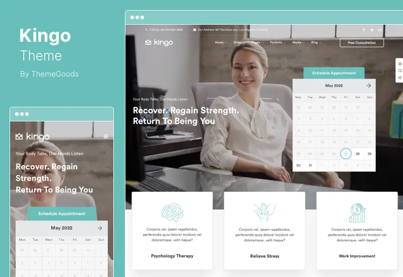 Kingo Theme - Booking WordPress Theme for Small Business