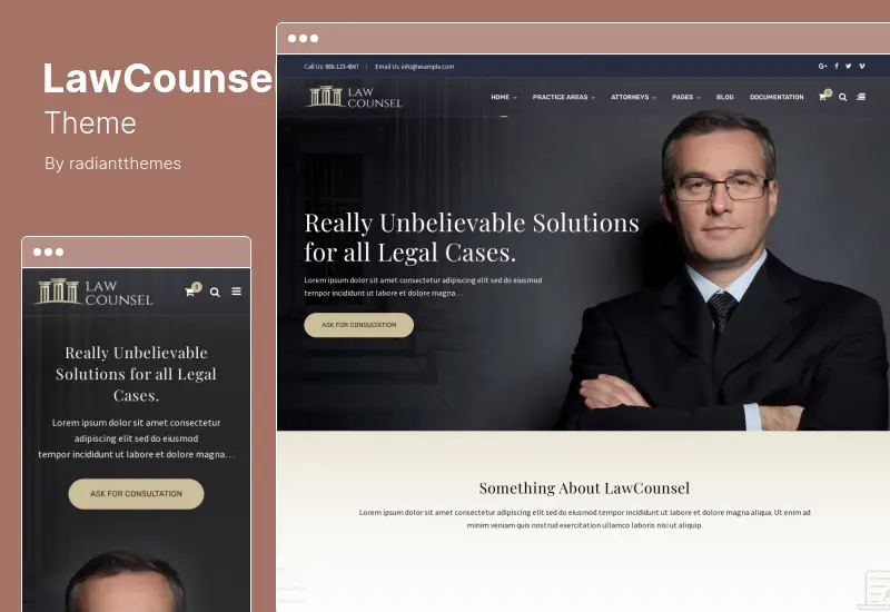 LawCounsel Theme - Lawyers WordPress Theme