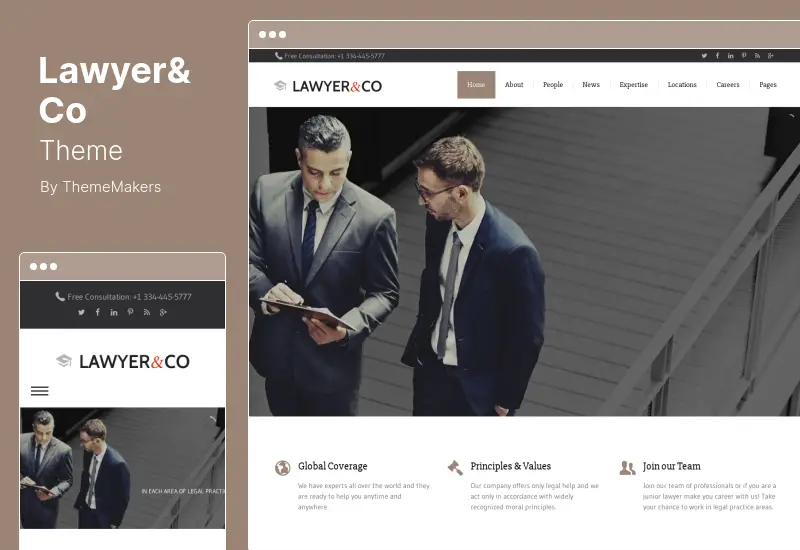 Lawyer&Co Theme - WordPress Theme for Attorneys Legal Firms