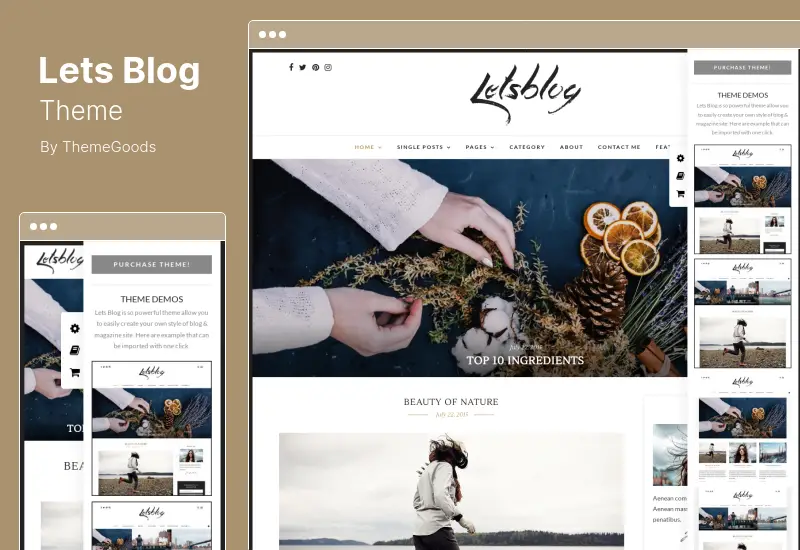 Lets Blog Theme - Blog WordPress Theme