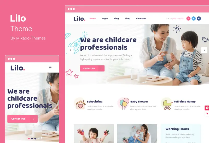 Lilo Theme - Child Daycare WordPress Theme