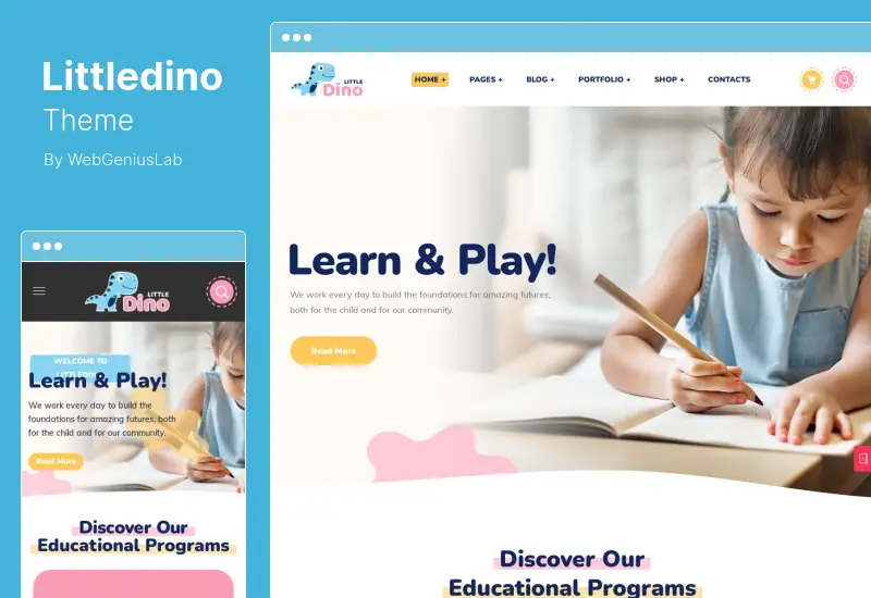 Littledino Theme - Modern Kids WordPress Theme