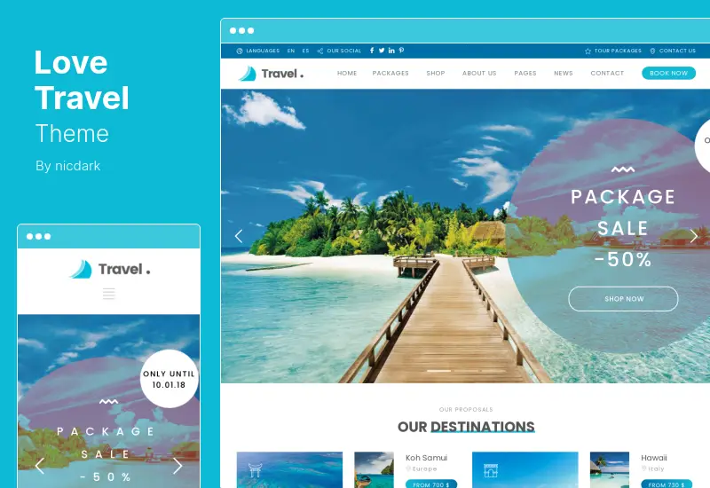 Love Travel Theme - Creative Travel Agency WordPress Theme