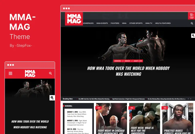 MMA-MAG Theme - MMA Sports Magazine WordPress Theme