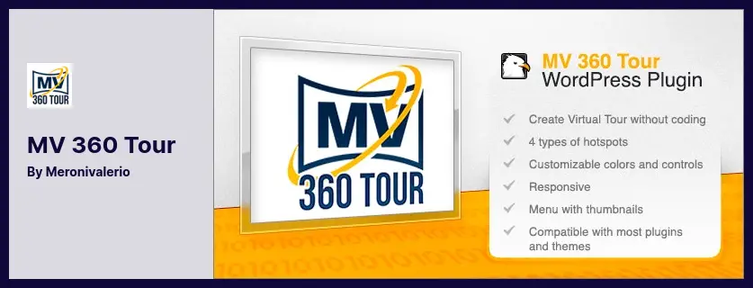 MV 360 Tour Plugin - Create Amazing Virtual Tours Through WordPress and Without Programming