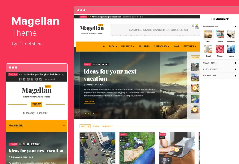 Magellan Theme - Video News  Reviews Magazine