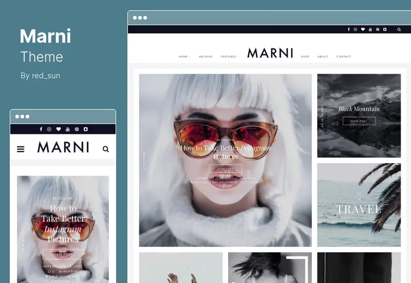 Marni Theme - a WordPress Blog  Shop Theme