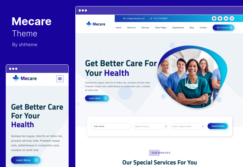 Mecare Theme - Hospital Health WordPress Theme