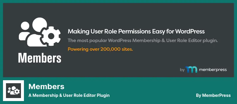 Members Plugin - a Membership & User Role Editor Plugin