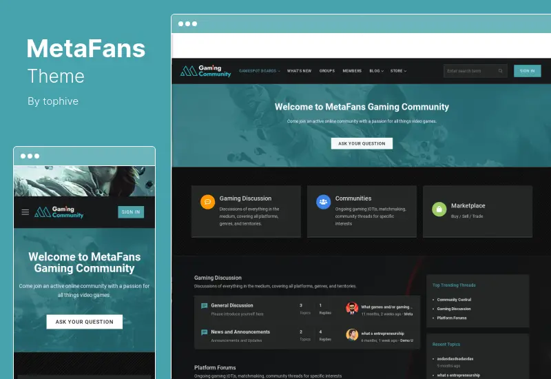 MetaFans Theme - Community  Social Network BuddyPress WordPress Theme