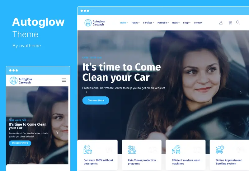 Autoglow Theme - Car Wash WordPress Theme