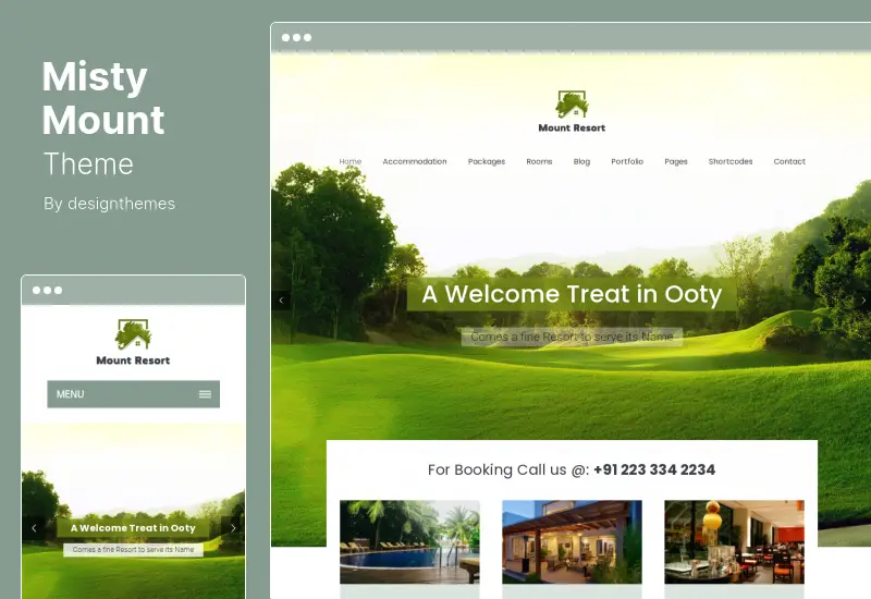Misty Mount Theme - Mount Resort & Hotel WordPress Theme