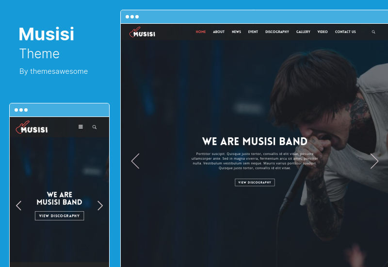 Musisi Theme - WordPress Themes for Musicians Bands