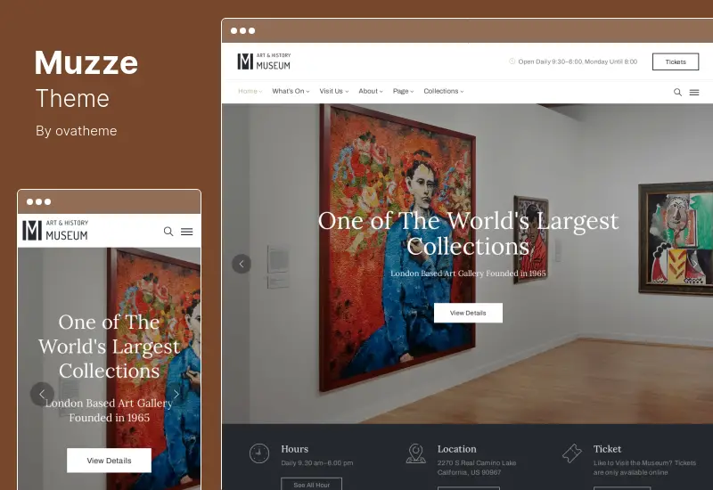 Muzze Theme - Museum Art Gallery Exhibition WordPress Theme