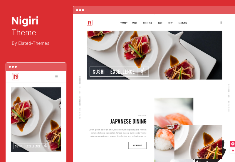 Nigiri Theme - Restaurant WordPress Theme