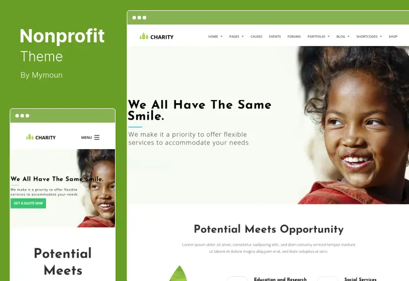 Nonprofit Theme - NGO  Charity organization WordPress Theme