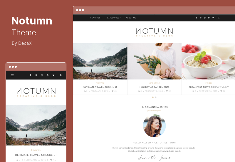 Notumn Theme - Responsive Modern Minimalistic Blog