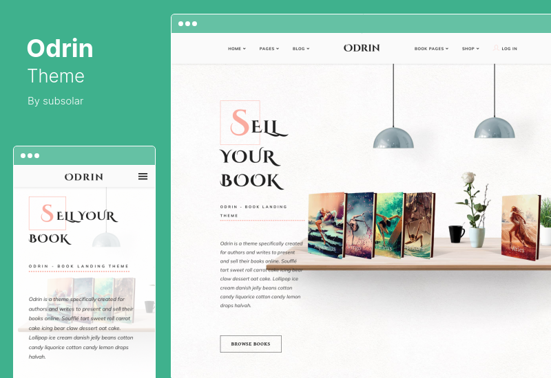 Odrin Theme - Book Selling WordPress Theme for Writers