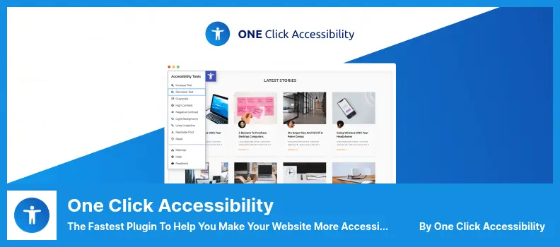One Click Accessibility Plugin - The Fastest Plugin to Help You Make Your Website More Accessible