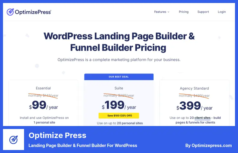 Optimize Press Plugin - Landing Page Builder & Funnel Builder For WordPress