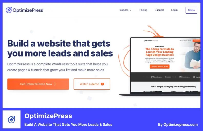 OptimizePress Plugin - Build a Website That Gets You More Leads & Sales
