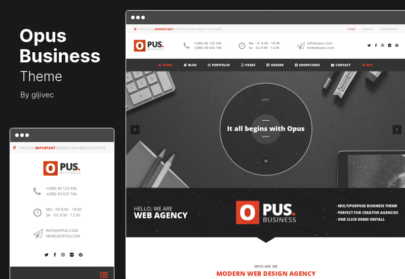 Opus Business Theme - Multipurpose Business WordPress Theme