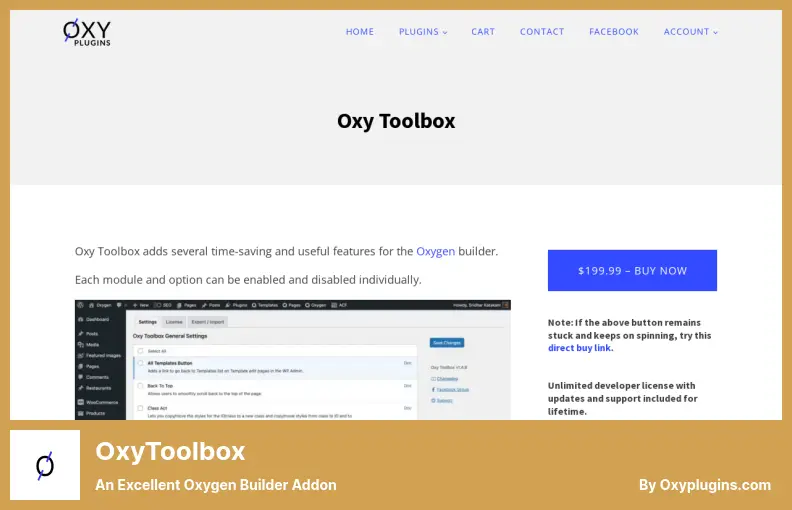 OxyToolbox Plugin - an Excellent Oxygen Builder Addon