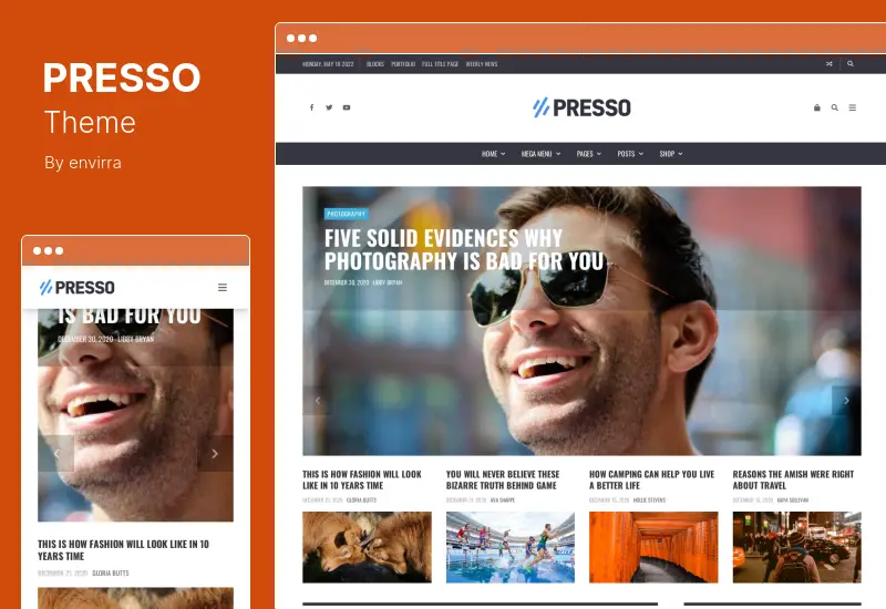 PRESSO Theme - Modern Magazine Newspaper Viral WordPress Theme