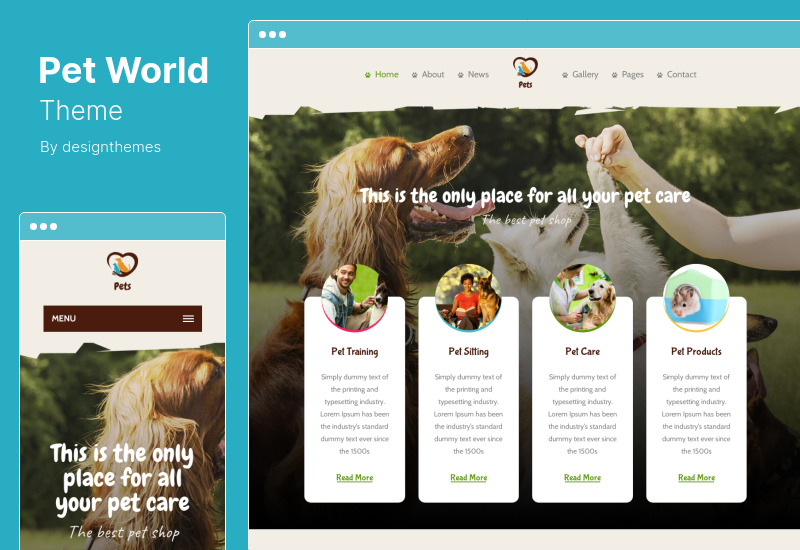 Pet World Theme - Dog Care and Pet Shop WordPress Theme
