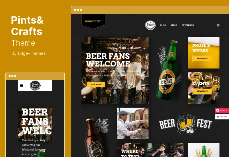 Pints&Crafts Theme - Bar, Beer Pub WordPress Theme