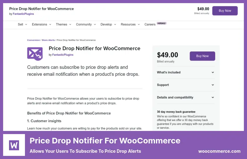 Price Drop Notifier for WooCommerce Plugin - Allows Your Users to Subscribe to Price Drop Alerts