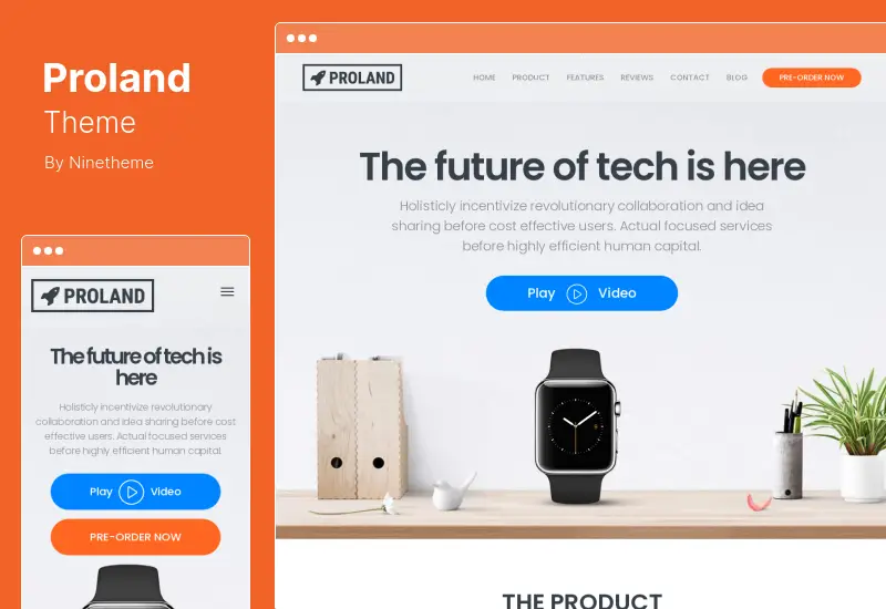 Proland Theme - Single Product Landing Page WordPress Theme