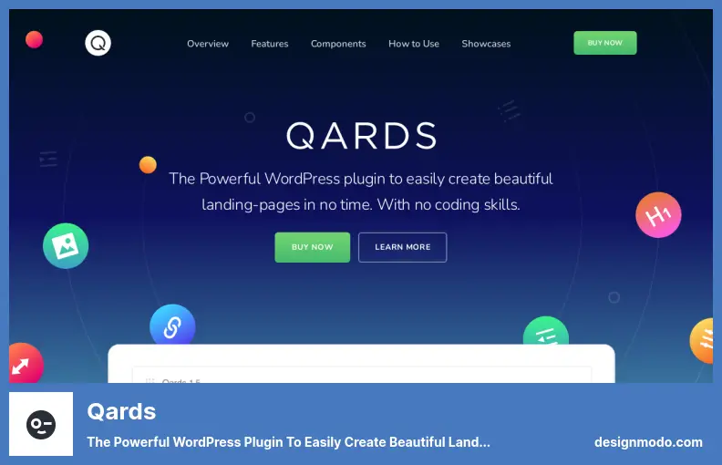 Qards Plugin - The Powerful WordPress Plugin to Easily Create Beautiful Landing Pages
