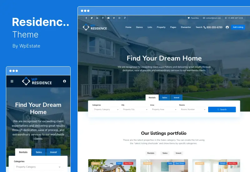 Residence Theme - Residence Real Estate WordPress Theme