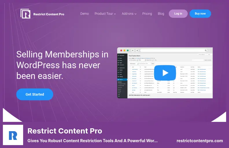 Restrict Content Pro Plugin - Gives you Robust Content Restriction Tools and a Powerful WordPress Membership Site