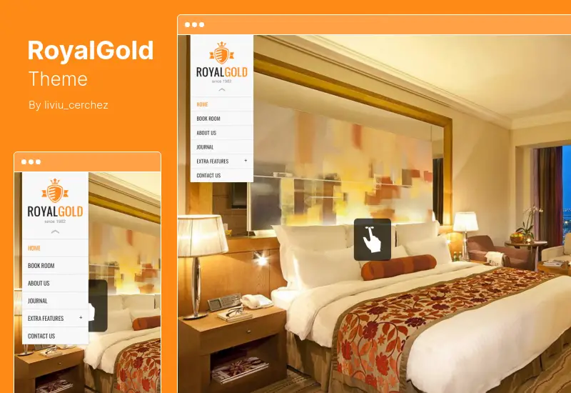 RoyalGold Theme - A Luxury  Responsive Hotel or Resort Theme For WordPress