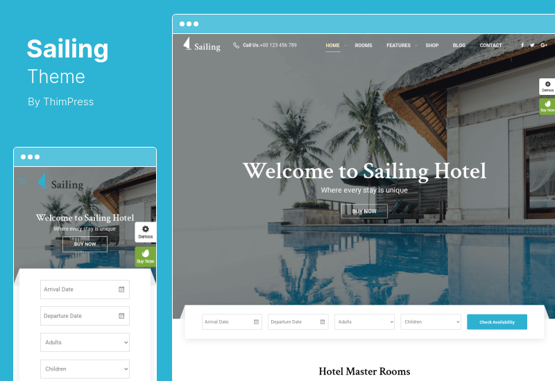 Sailing Theme - Hotel WordPress Theme