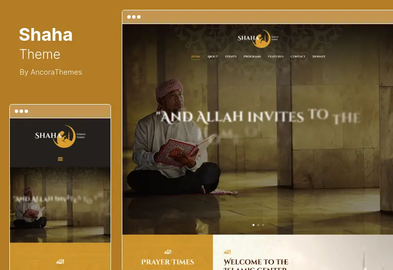 Shaha Theme - Islamic Centre  Mosque WordPress Theme  RTL  Elementor