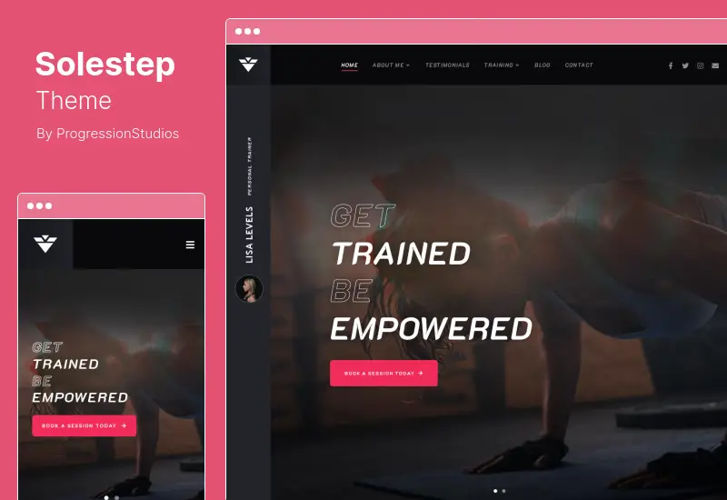 Solestep Theme - Single Fitness Trainer WordPress Theme