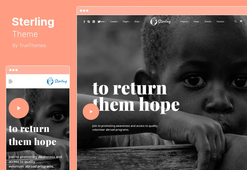 Sterling Theme - Charity Donation WordPress Theme