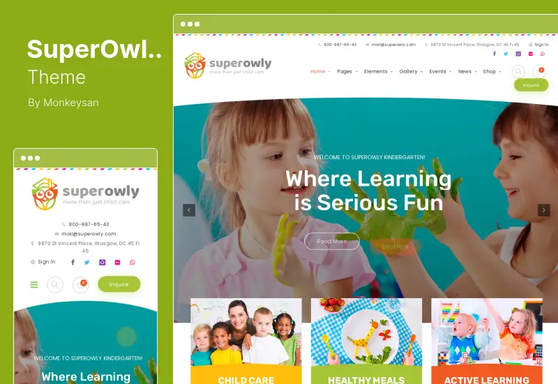 SuperOwly Theme - Kids WordPress Theme