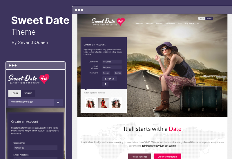Sweet Date Theme - More Than a WordPress Dating Theme